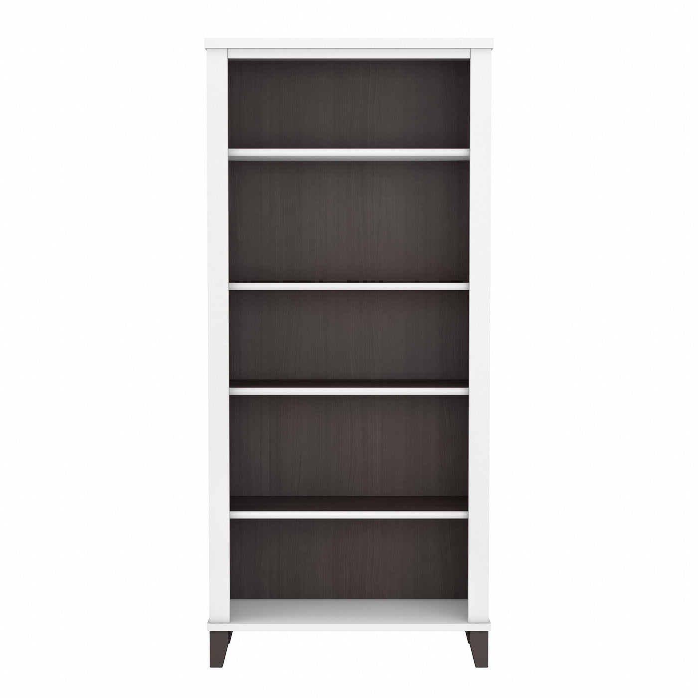 Bibliothèque haute à 5 étagères Bush Furniture Somerset avec tablettes réglables
