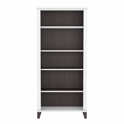 Bibliothèque haute à 5 étagères Bush Furniture Somerset avec tablettes réglables