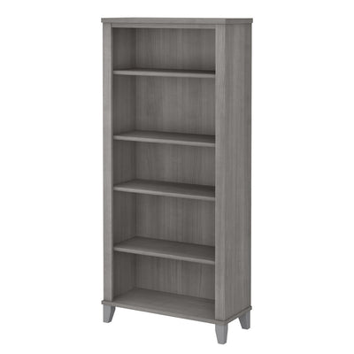 Bibliothèque haute à 5 étagères Bush Furniture Somerset avec tablettes réglables