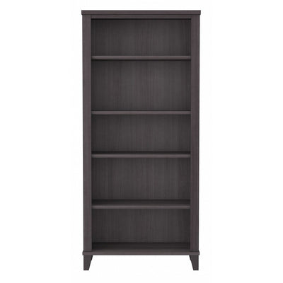 Bibliothèque haute à 5 étagères Bush Furniture Somerset avec tablettes réglables