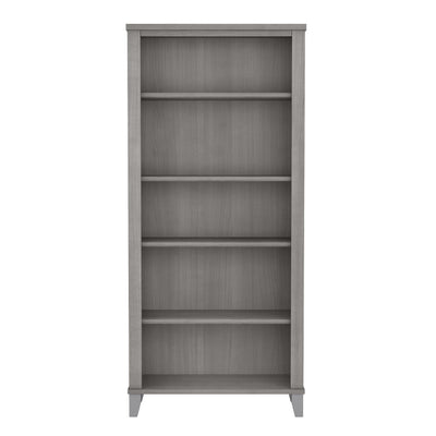 Bibliothèque haute à 5 étagères Bush Furniture Somerset avec tablettes réglables