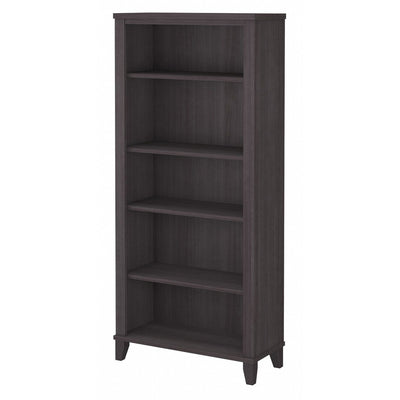 Bibliothèque haute à 5 étagères Bush Furniture Somerset avec tablettes réglables