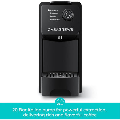 CASABREWS CM7036E Machine à expresso 20 bars pour dosettes Nespresso originales