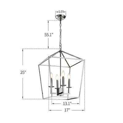 Lustre suspendu style lanterne à bougie pour escalier ou îlot de cuisine - N/A
