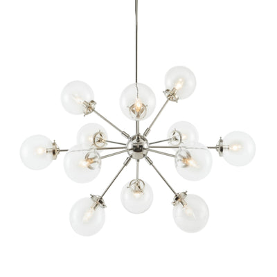 Lustre Paige à 12 lumières avec ampoules globe surdimensionnées INK+IVY