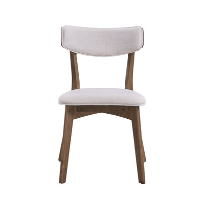 Chaises de salle à manger Chazz en bois d'hévéa rembourrées, style milieu de siècle (lot de 2/4) par Christopher Knight Home