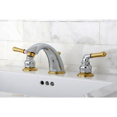 Robinet de salle de bain à large bec en chrome/laiton poli