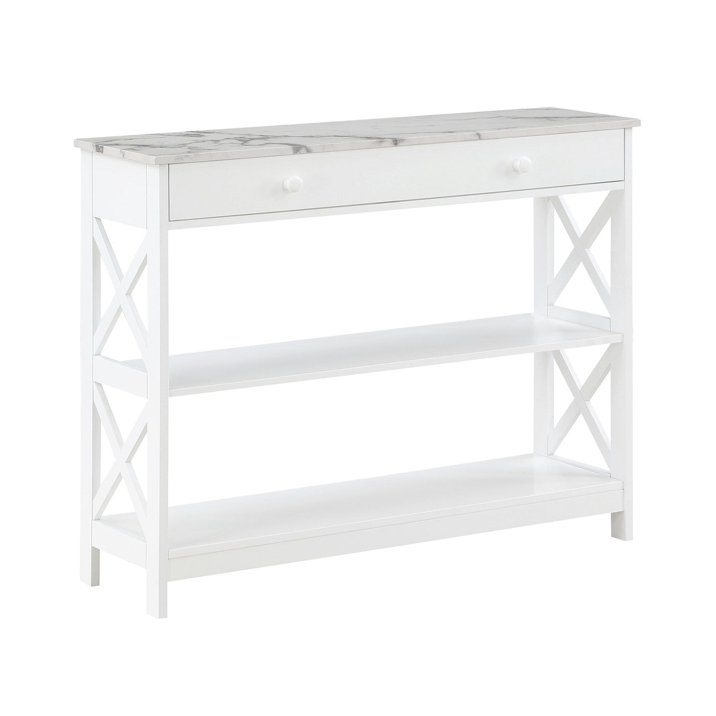 Console Oxford à 1 tiroir avec étagères Convenience Concepts