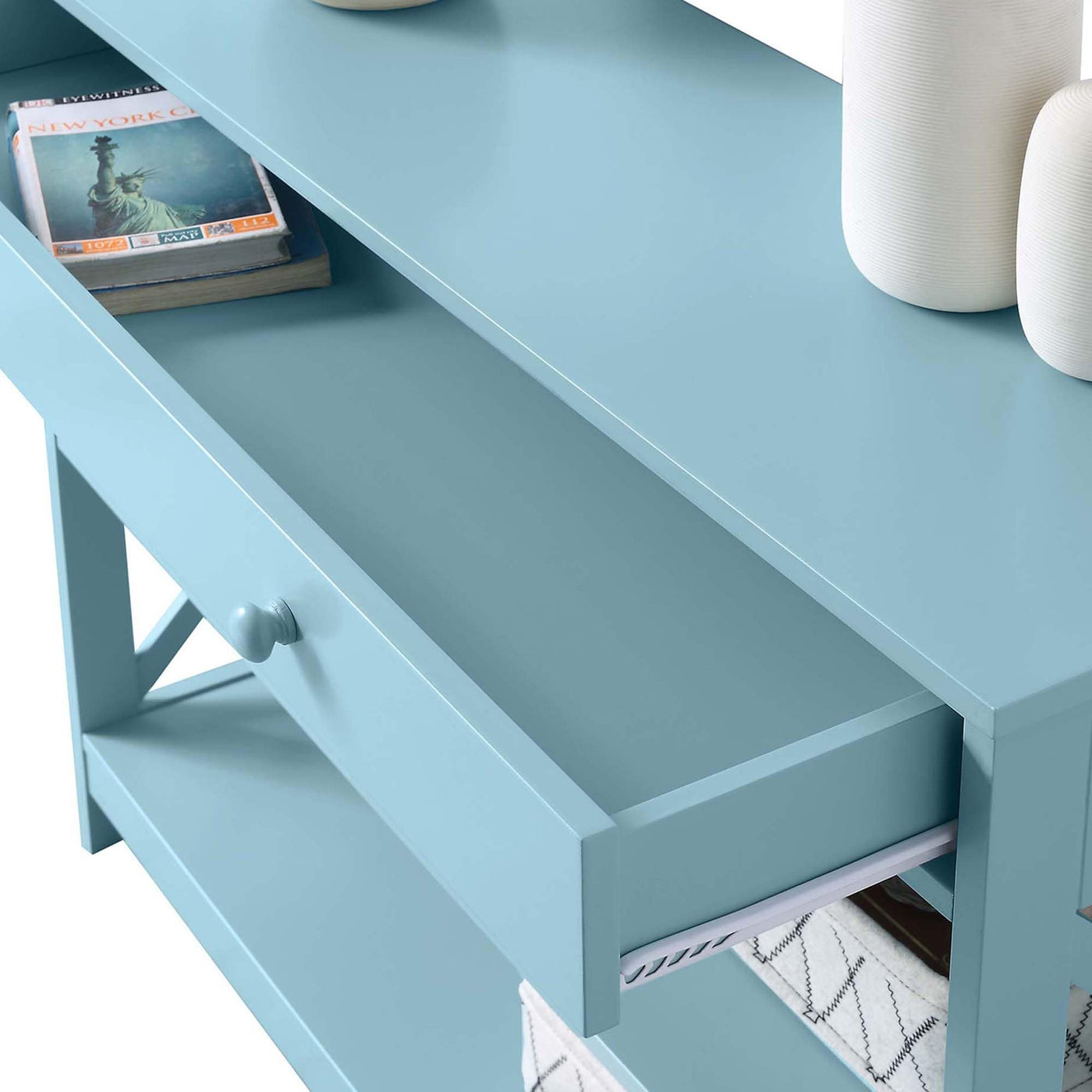 Console Oxford à 1 tiroir avec étagères Convenience Concepts