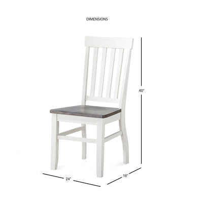 Chaise d'appoint en bois de ferme Steve Silver Crestwood (lot de 2)