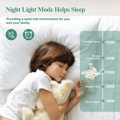 Ventilateur de plafond rétractable Cusp Barn 42 avec lumières et télécommande DIY Forme Fandelier Moderne Silencieux Moteur CC Plafonnier LED