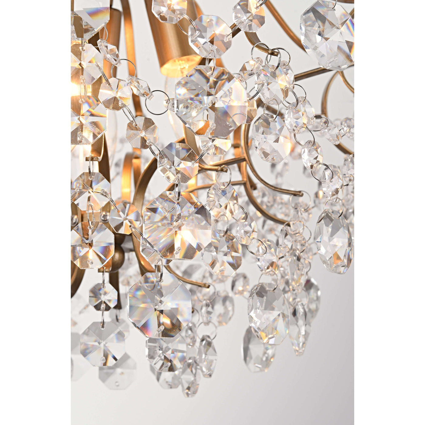Plafonnier d'intérieur élégant à 3 lumières en cristal Dalia