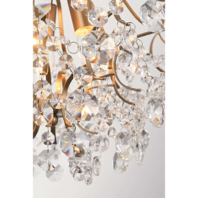 Plafonnier d'intérieur élégant à 3 lumières en cristal Dalia