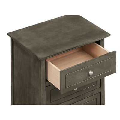 Table de chevet transitionnelle en bois à 3 tiroirs Daniel