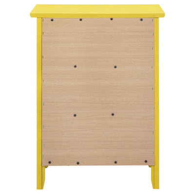 Table de chevet transitionnelle en bois à 3 tiroirs Daniel