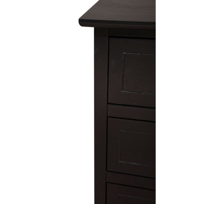 Table de chevet transitionnelle en bois à 3 tiroirs Daniel
