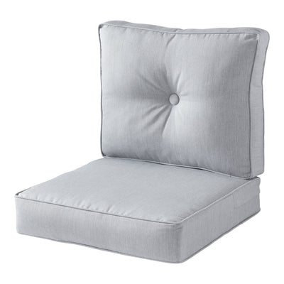 Ensemble de coussins d'extérieur à siège profond Sunbrella de qualité supérieure, 2 pièces