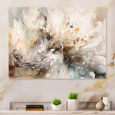 Designart Profondeurs géométriques blanches et grises I Art mural géométrique moderne en métal