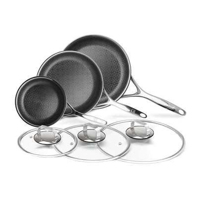 Batterie de cuisine hybride antiadhésive DiamondClad 6 pièces