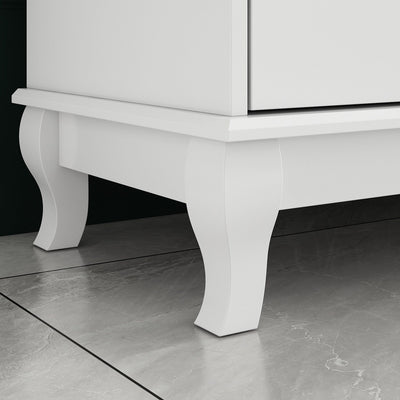 Commode double à 10 tiroirs pour chambre à coucher, commode blanche, grand espace de rangement