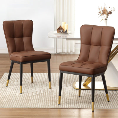 Lot de 2/4 chaises de salle à manger rembourrées en similicuir