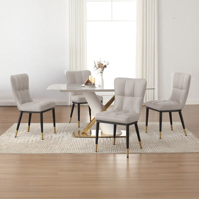 Lot de 2/4 chaises de salle à manger rembourrées en similicuir