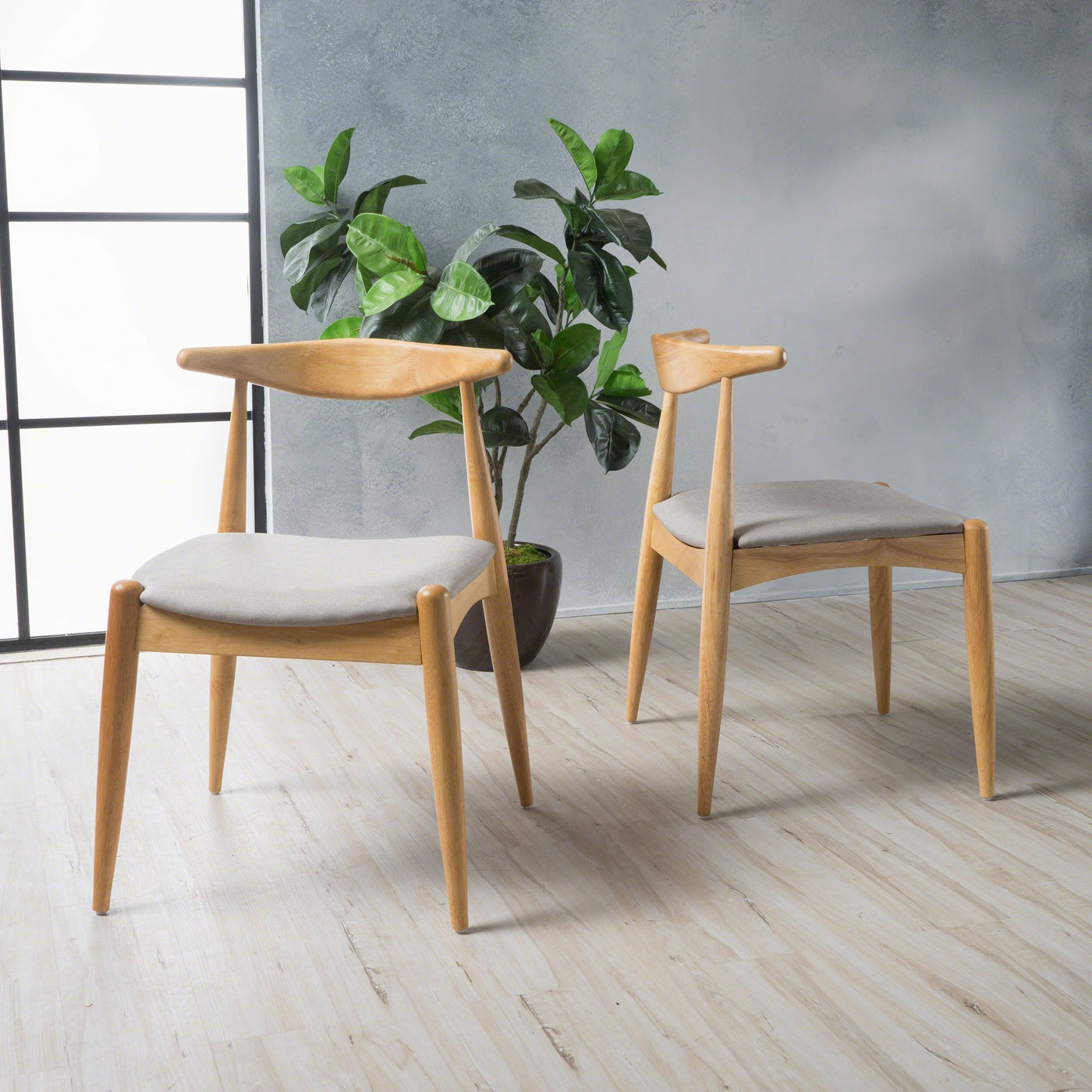Chaises de salle à manger modernes du milieu du siècle Francie (lot de 2) par Christopher Knight Home - 20,50 L x 20,25 L x 29,75 H