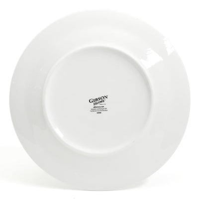 Service de table Gibson Home en céramique blanche, 16 pièces, motif buffet gaufré