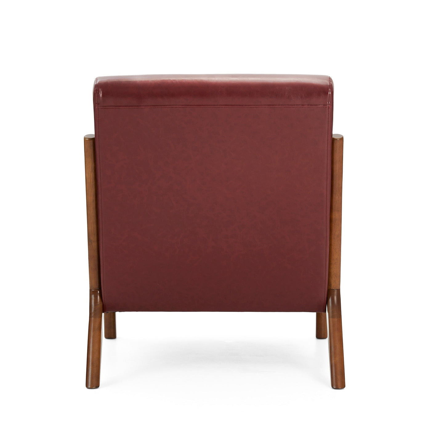 Fauteuil d'appoint moderne en cuir synthétique Glitzhome 30,75 po de hauteur, style milieu de siècle, avec coussin – 25,75 po de largeur x 33,75 po de profondeur x 30,75 po de hauteur