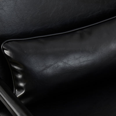 Fauteuil d'appoint moderne en cuir synthétique Glitzhome 30,75 po de hauteur, style milieu de siècle, avec coussin – 25,75 po de largeur x 33,75 po de profondeur x 30,75 po de hauteur