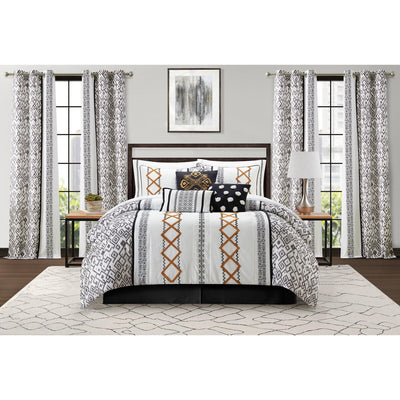Ensemble de couette brodée bohème Nanshing Trina 15 pièces
