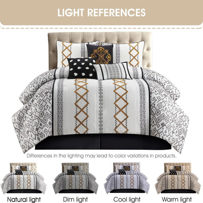 Ensemble de couette brodée bohème Nanshing Trina 15 pièces