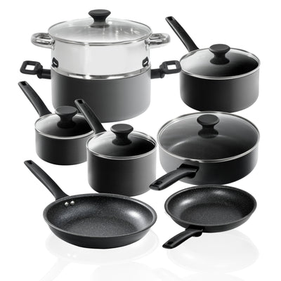 Batterie de cuisine antiadhésive anodisée dure Granitestone Pro Premier 13 pièces