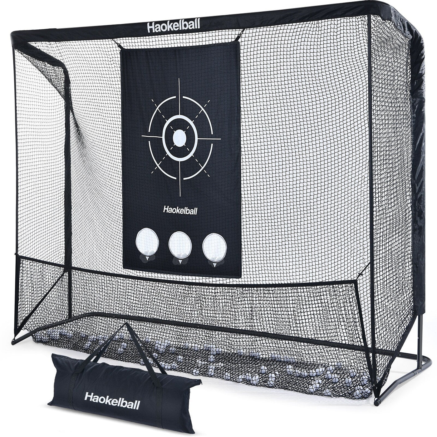 Filet de golf Haokelball 10x7,5 pieds Filet d'entraînement de golf avec tissu cible Filet de frappe de golf robuste