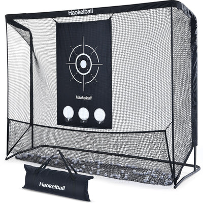 Filet de golf Haokelball 10x7,5 pieds Filet d'entraînement de golf avec tissu cible Filet de frappe de golf robuste