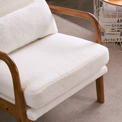 Chaise de loisirs à dossier haut en bois massif avec accoudoirs et dossier Chaise d'appoint