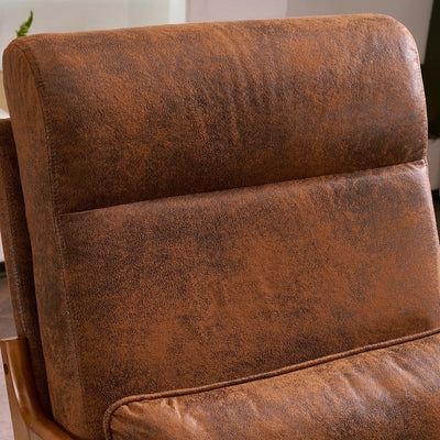 Chaise de loisirs à dossier haut en bois massif avec accoudoirs et dossier Chaise d'appoint