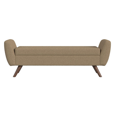 Banc de rangement moderne Sherpa avec pieds en bois HomePop