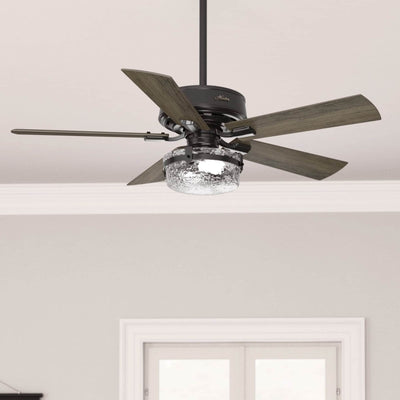 Ventilateur de plafond intérieur/extérieur Hunter 52 Canyon Ridge, éclairage LED, télécommande portative - Style campagnard, rustique, industriel