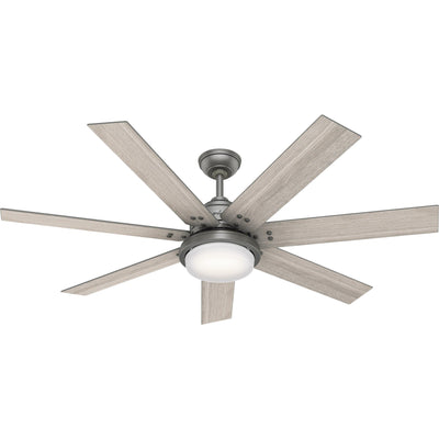 Ventilateur de plafond Hunter WiFi Whittington avec lumière LED, télécommande portable - Moulin à vent - Industriel, Ferme, Rustique - VENTILATEUR INTELLIGENT !