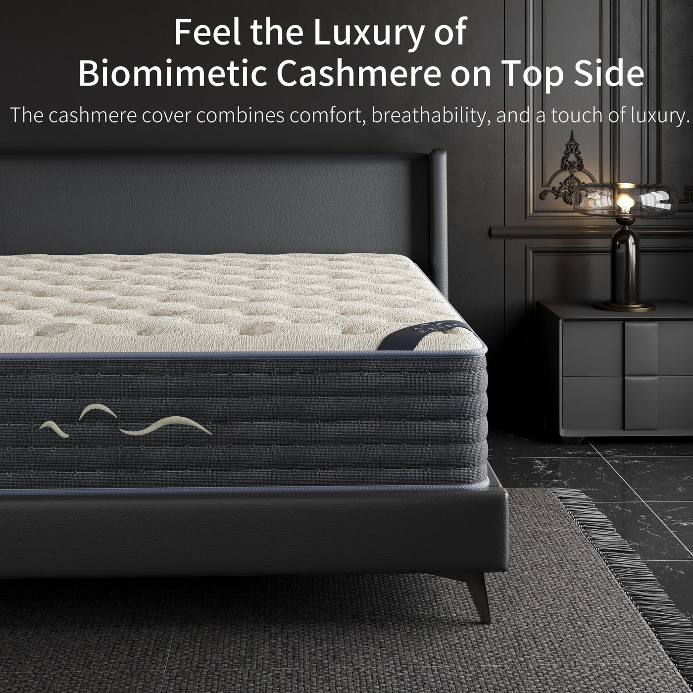 Matelas hybride double face luxueux SweDrea de 14 po – Ferme/Mince, certifié CertiPUR-US, SGS et OEKO-TEX