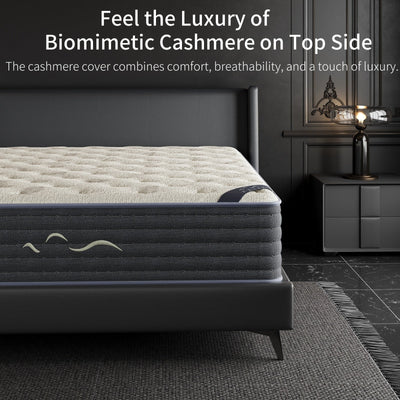 Matelas hybride double face luxueux SweDrea de 14 po – Ferme/Mince, certifié CertiPUR-US, SGS et OEKO-TEX