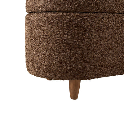Banc d'appoint de rangement incurvé de style boucle INK IVY Bailey