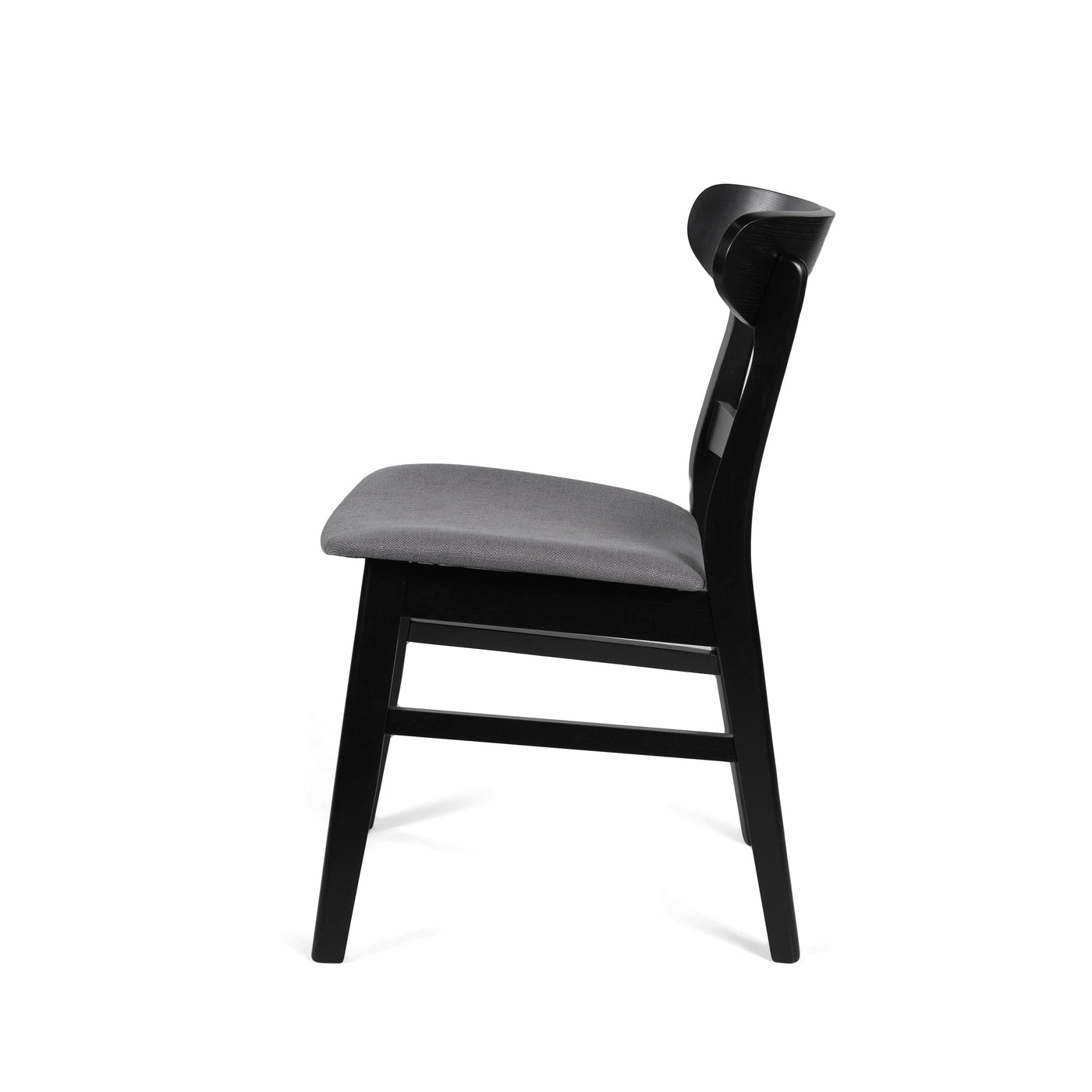 Chaise de salle à manger Abrielle en bois d'hévéa rembourrée de style milieu de siècle (lot de 2) par Christopher Knight Home