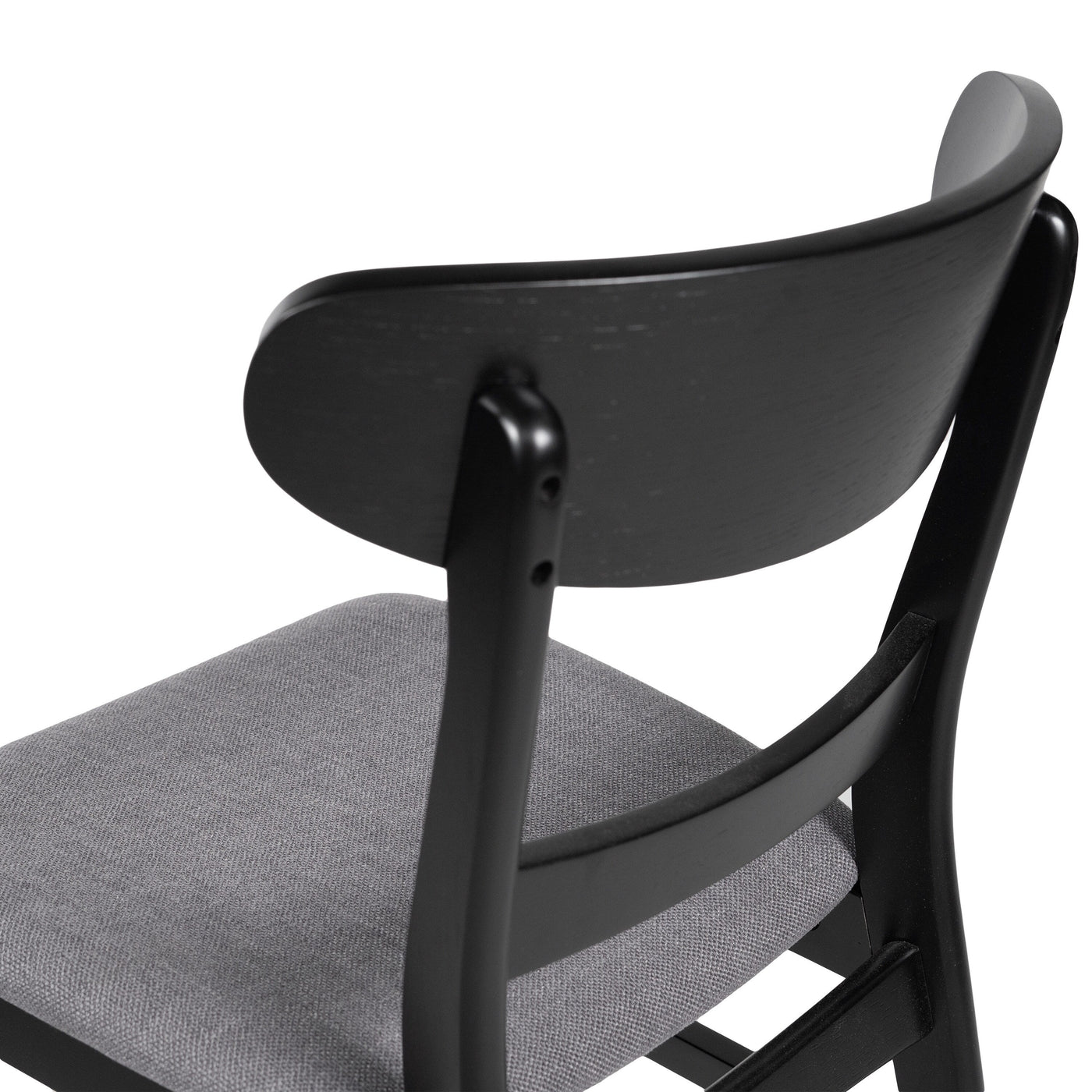 Chaise de salle à manger Abrielle en bois d'hévéa rembourrée de style milieu de siècle (lot de 2) par Christopher Knight Home