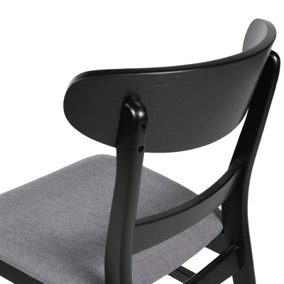 Chaise de salle à manger Abrielle en bois d'hévéa rembourrée de style milieu de siècle (lot de 2) par Christopher Knight Home