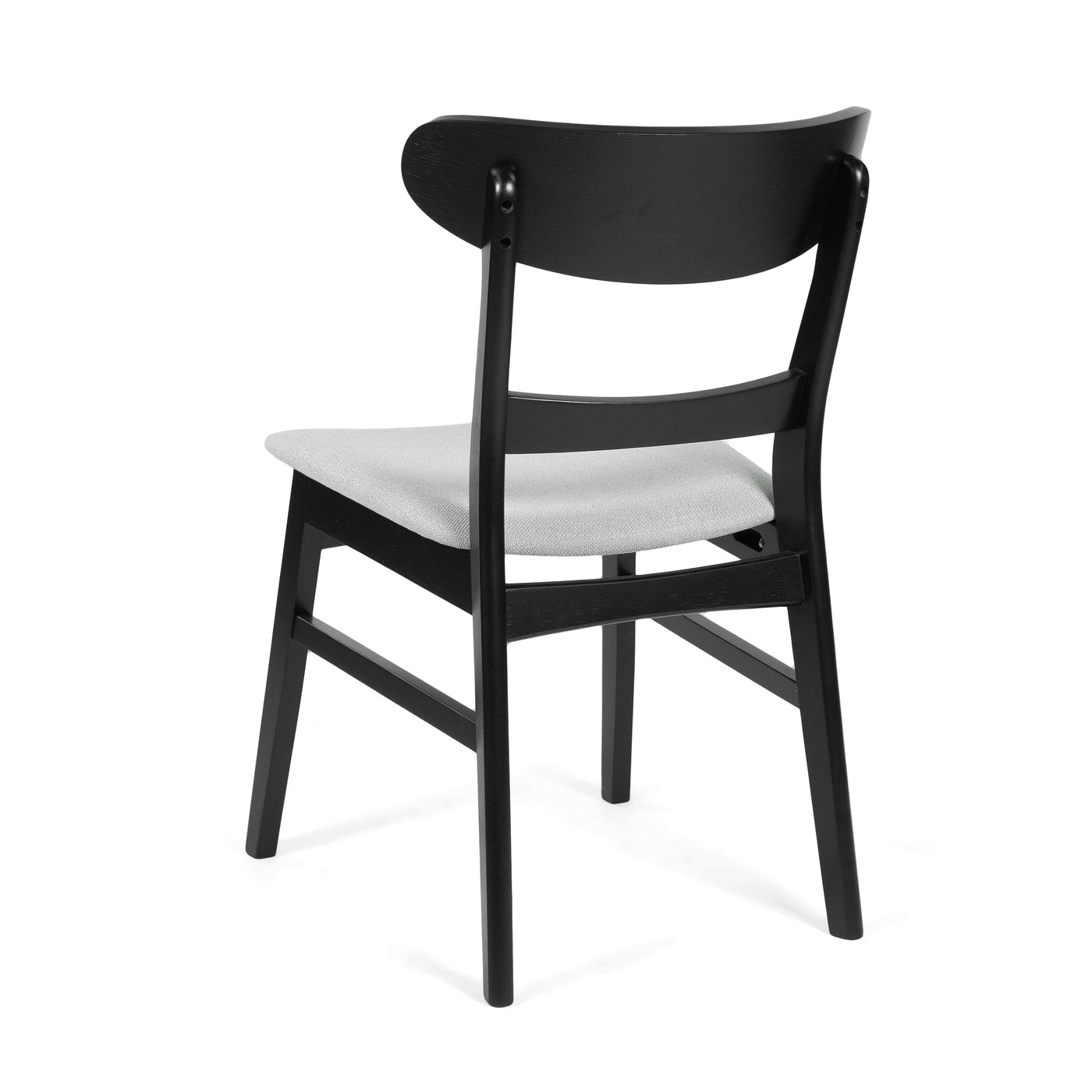 Chaise de salle à manger Abrielle en bois d'hévéa rembourrée de style milieu de siècle (lot de 2) par Christopher Knight Home