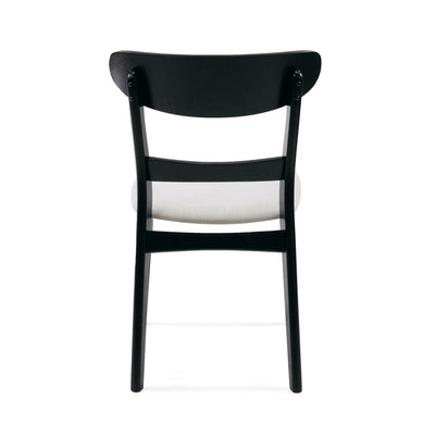 Chaise de salle à manger Abrielle en bois d'hévéa rembourrée de style milieu de siècle (lot de 2) par Christopher Knight Home