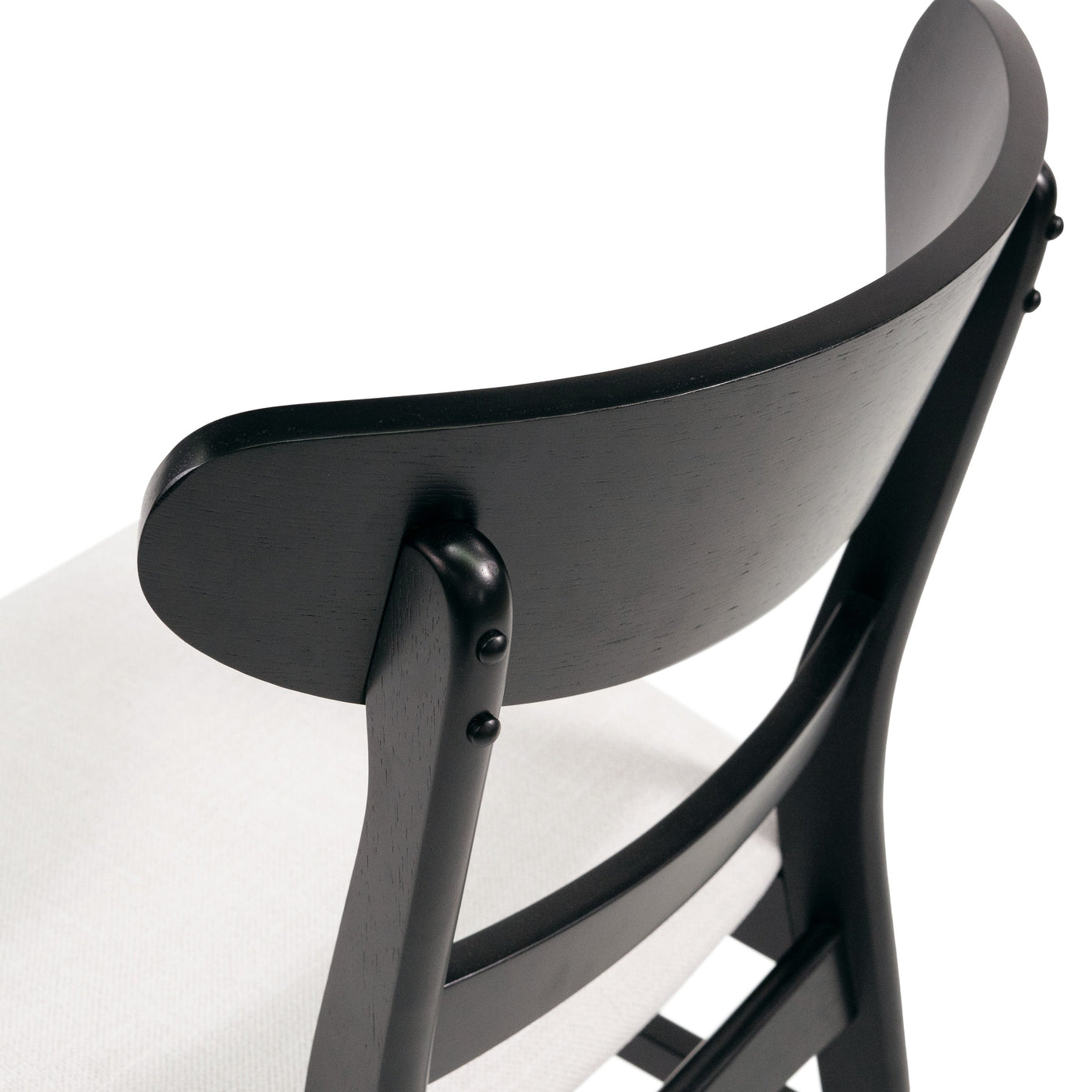 Chaise de salle à manger Abrielle en bois d'hévéa rembourrée de style milieu de siècle (lot de 2) par Christopher Knight Home
