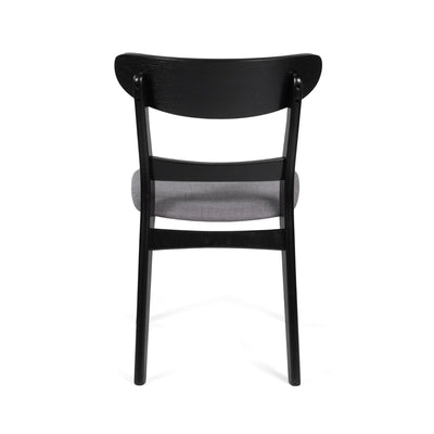 Chaise de salle à manger Abrielle en bois d'hévéa rembourrée de style milieu de siècle (lot de 2) par Christopher Knight Home